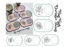 Stickserie ITH - Mug Rugs Decorative Sewing